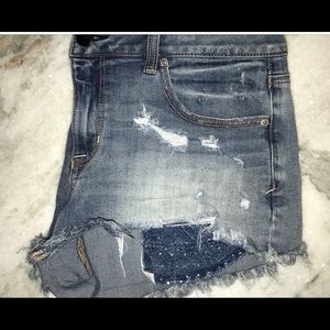 Super stretchy jean shorts